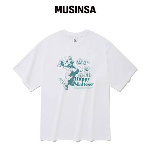 RADINEO HAPPY MALTIEZ 短袖T恤 WHITE MUSINSA韩国官网直邮进口