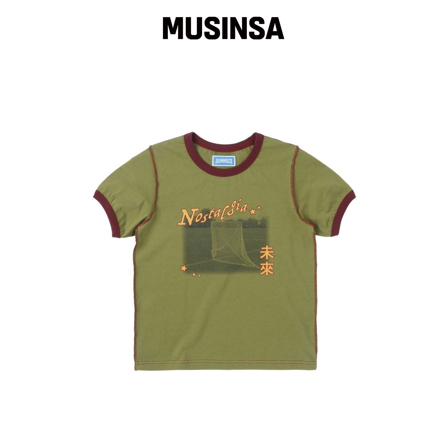 SUNNECT NIRAI RINGER TEE - 绿色 MUSINSA韩国官网直邮进口图片