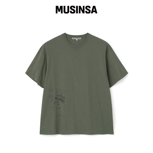 MILLO ARCHIVE 创伤T恤 [卡其] MUSINSA韩国直邮官方正品