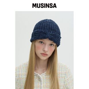 BROWNHAT ROSETTTE 针织帽 - 牛仔纱线 MUSINSA韩国直邮官方正品