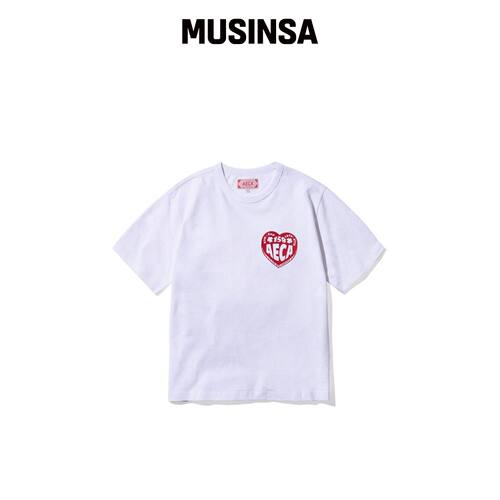 AECA AECA LOVE 半袖衫 - 白色 MUSINSA韩国直邮官方正品