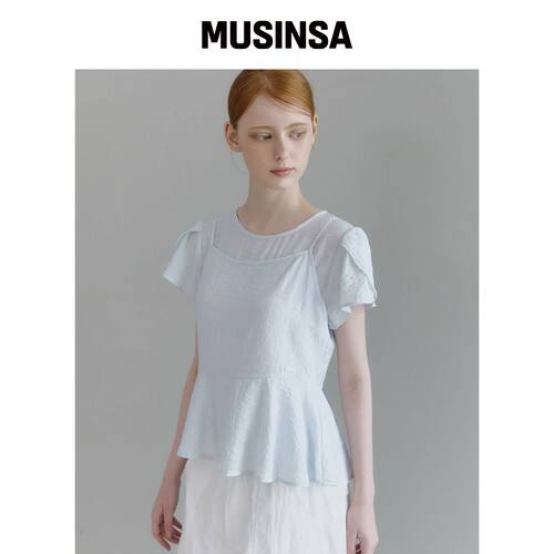 MICANE VINEA FP142 蕾丝背心-衬衫套装 MUSINSA韩国官网直邮进口