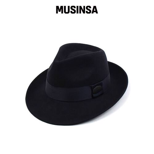 UNIVERSAL CHEMISTRY BU Navy Wool Fedora 大号韩国官网直邮进口