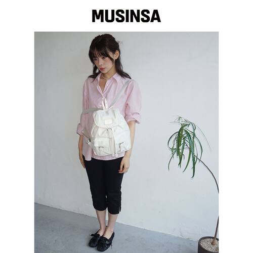 SALBOL 象牙色 NYLON MINI BACKPACK韩国官网直邮进口