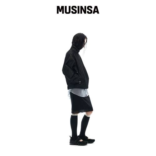 OJOS 金属牛仔飞行夹克 / 黑色 MUSINSA韩国官网直邮进口