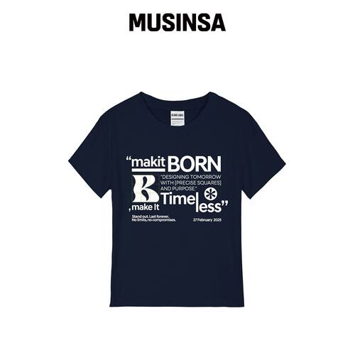 BORN CHAMPS [4 COLORS] B WAVE 女士标准短袖T韩国官网直邮进口