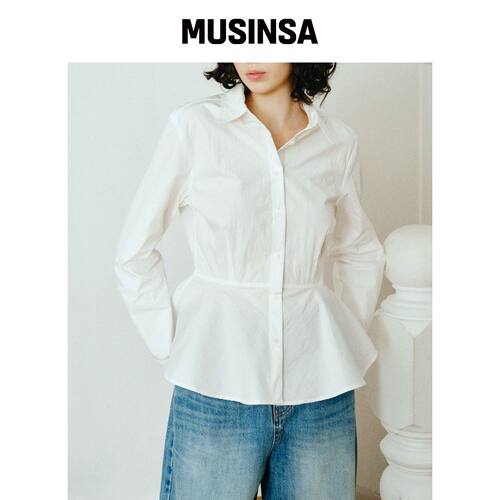 AAU FP142 衬衫 blouse_白色 MUSINSA韩国官网直邮进口