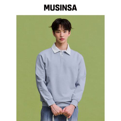 CHASECULT 男士拼色卫衣-FARK5116B0D MUSINSA韩国直邮官方正品