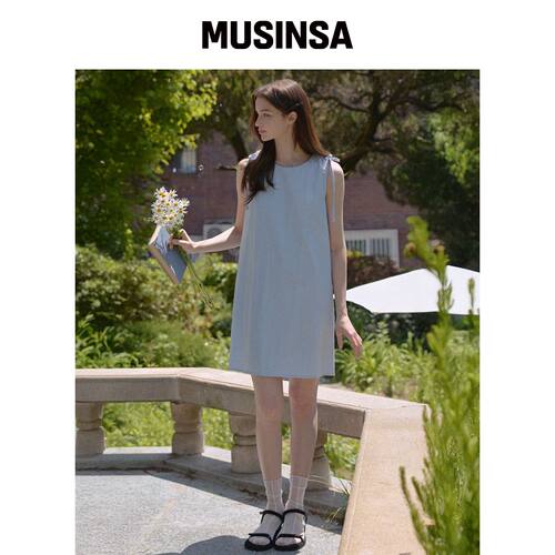 TWEE 哈珀褶皱丝带连衣裙 MUSINSA韩国直邮官方正品