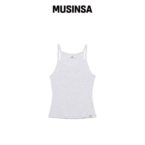 GLOWNY G FINE STRAP 吊带衫（混合灰） MUSINSA韩国官网直邮进口
