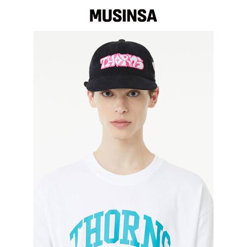 LMC THORNS 羊毛灯芯绒 6PANEL 帽子 黑色 MUSIN韩国官网直邮进口