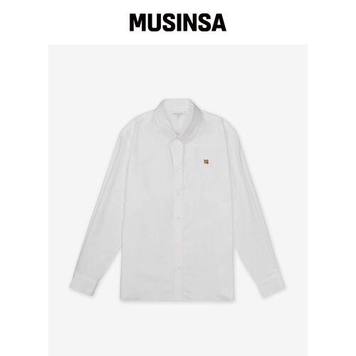 MAISON KITSUNE FOX HEAD刺绣休闲衬衫 - WHITE 韩国官网直邮进口