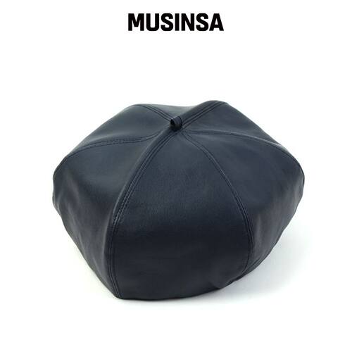 UNIVERSAL CHEMISTRY Leather Navy 贝雷帽 MUSI韩国官网直邮进口