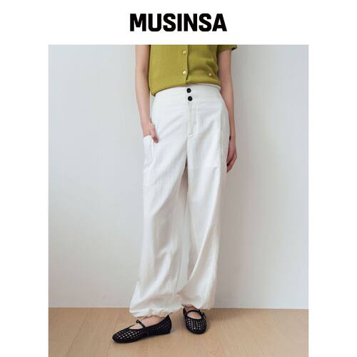 KNIZURE 夏季双腰带两穿热裤子_WHITE韩国官网直邮进口MUSINSA