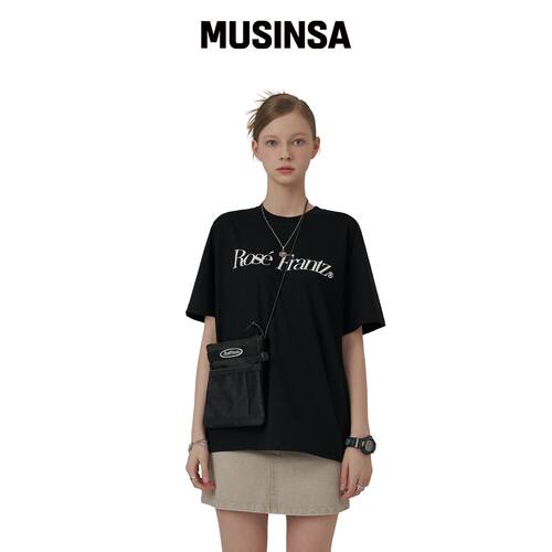 ROSEFRANTZ SIGNATURE LOGO T恤 [黑色] MUSINSA韩国官网直邮进口