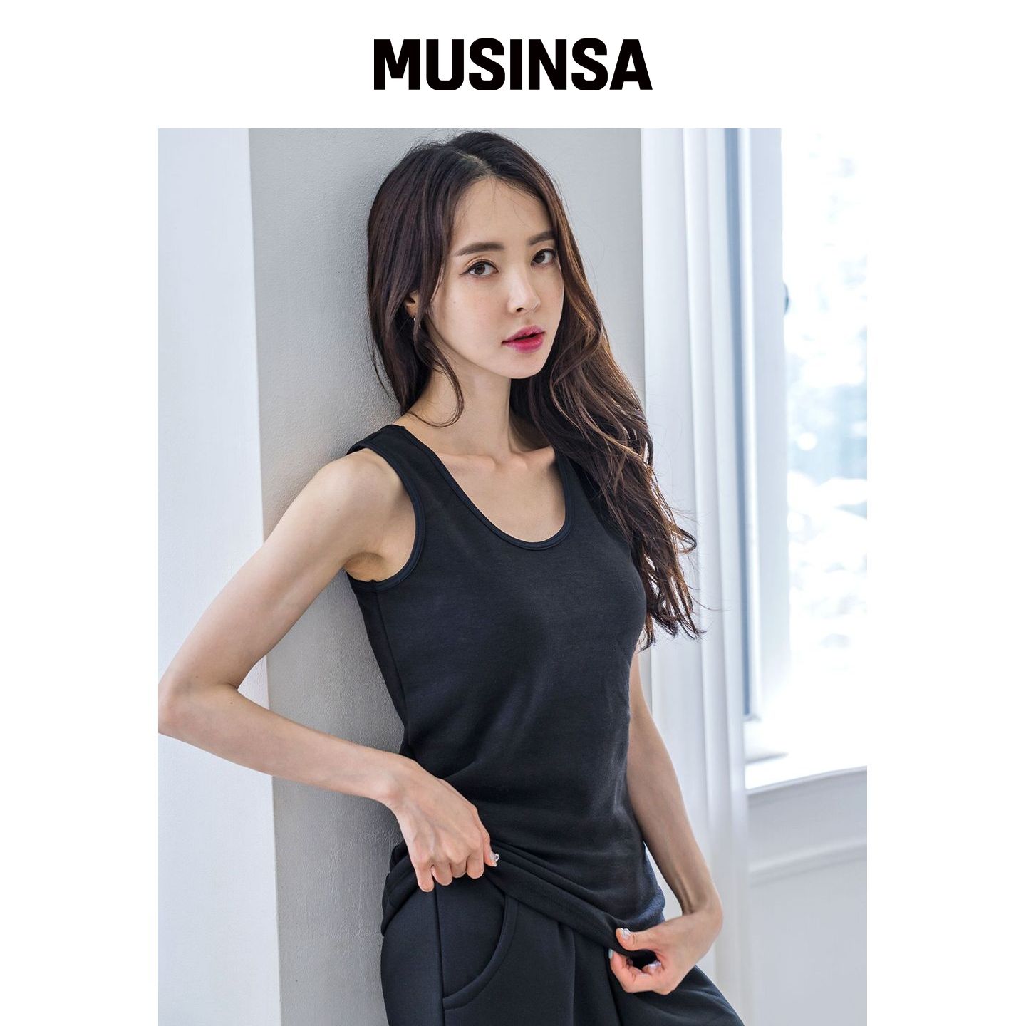 AONE 女士绒面无袖跑步服饰 (173) MUSINSA韩国官网直邮进口