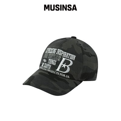 BAUF B LOGO 棒球帽 [黑色迷彩] MUSINSA韩国官网直邮进口