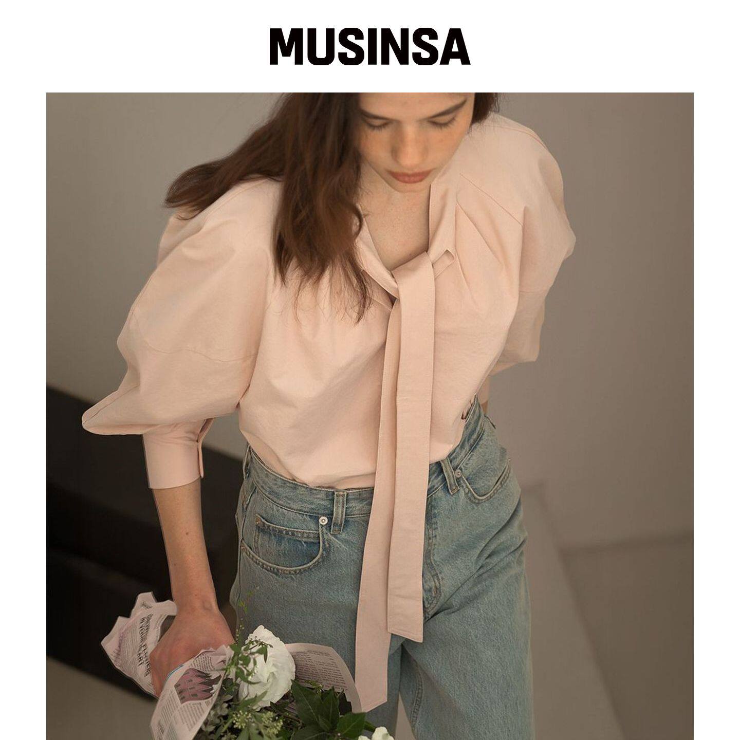 MOMET YSL 领带衬衫 PINK MUSINSA韩国官网直邮进口