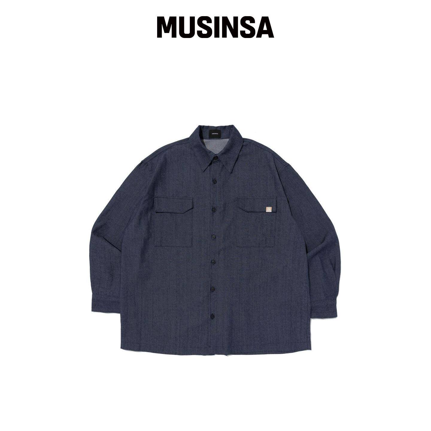 CARGOBROS 非褪色口袋宽松衬衫（蓝色） MUSINSA韩国直邮官方正品