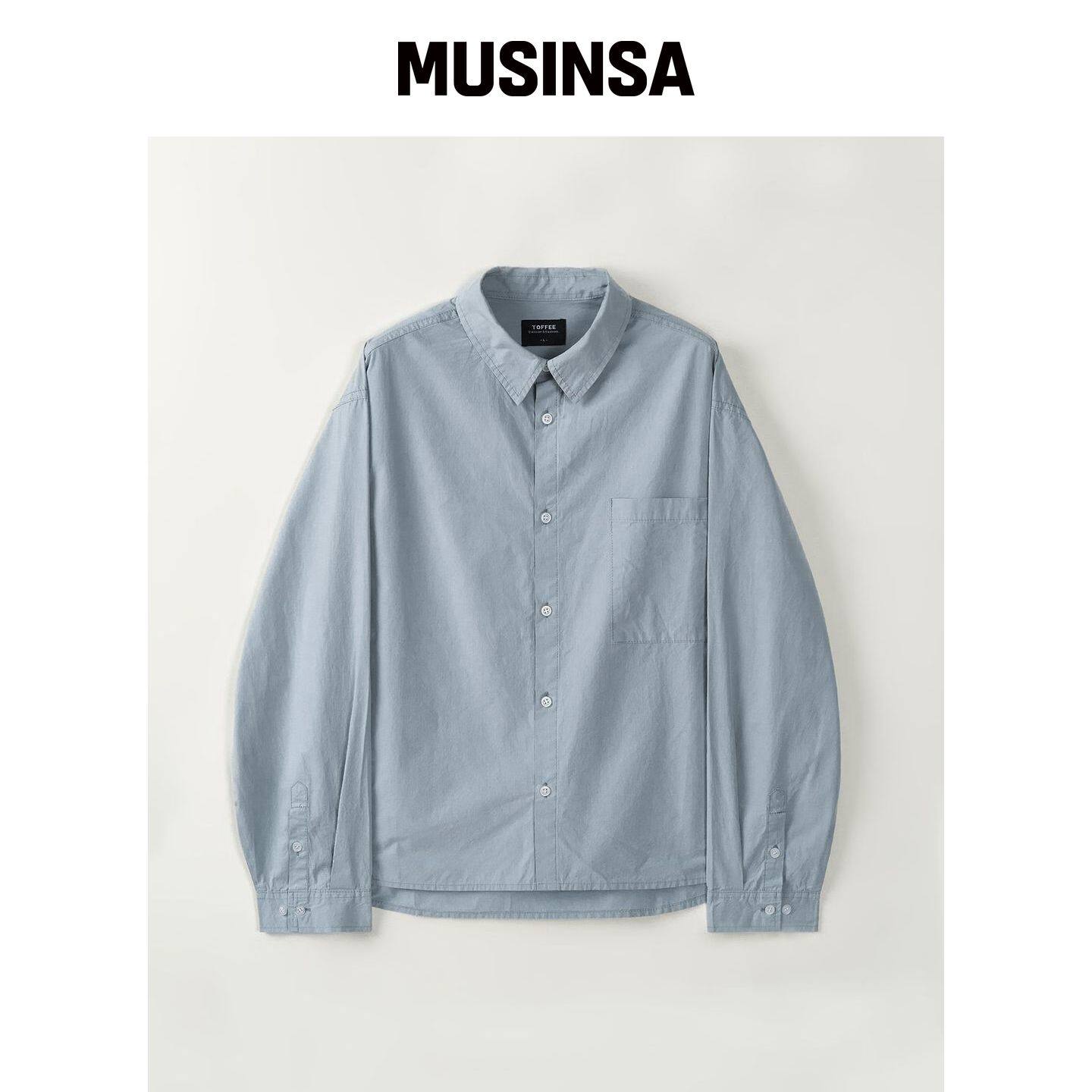 TOFFEE 口袋短衬衫 (蓝色) MUSINSA韩国直邮官方正品