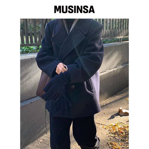 HAAG 小羊驼毛手套（藏青色） MUSINSA韩国官网直邮进口