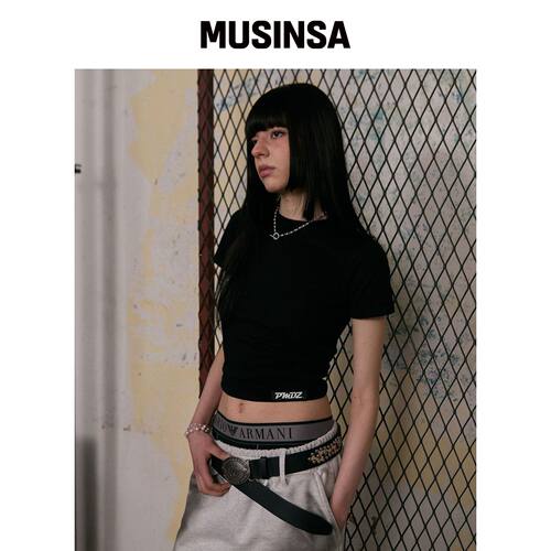 PIMADAZIWIN Signature Leopard Belt_[黑色]韩国官网直邮进口