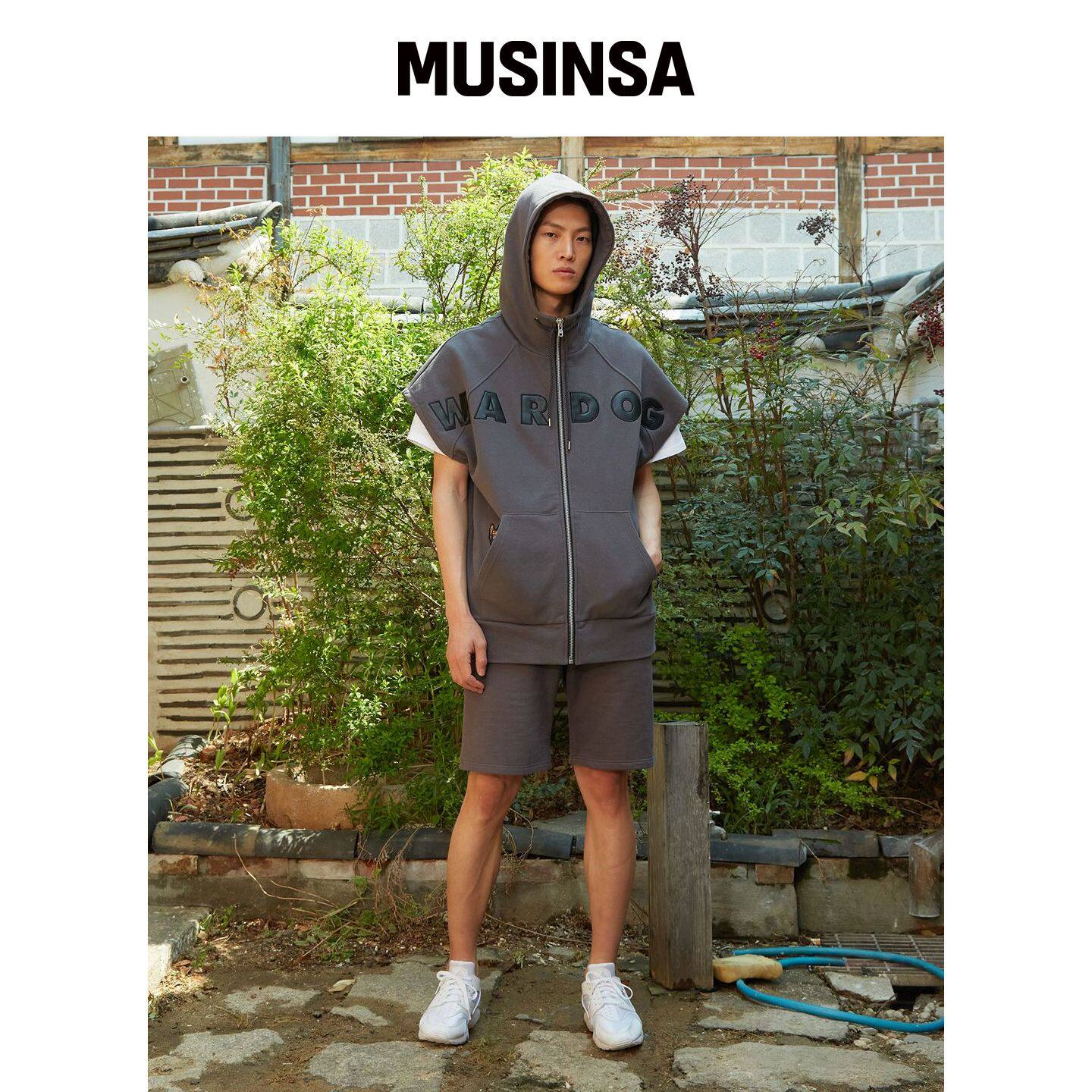 WARDOG PICAVU 无袖拉链连帽衫 炭灰色 MUSINSA韩国官网直邮进口