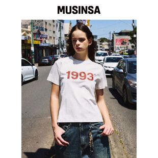 1993STUDIO 1993 BIG LOGO 女款 常规版型 T恤_ 韩国官网直邮进口