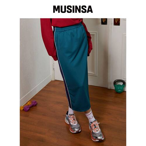 MENASOO SIDELINE POINT PANT SKIRT_GREEN韩国官网直邮进口
