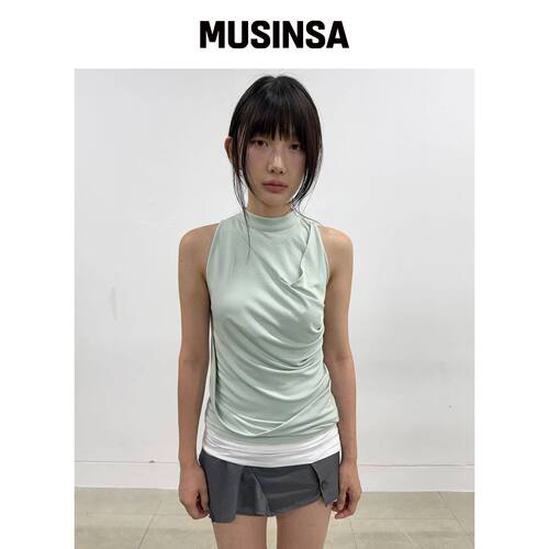 FLAREUP 褶皱无袖上衣 (FL-135_Mint)韩国官网直邮进口MUSINSA
