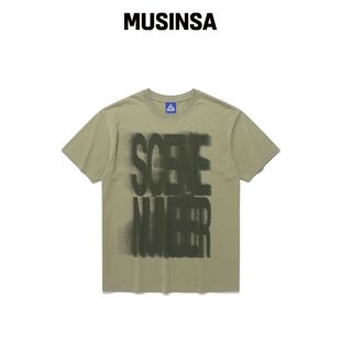 ISTKUNST SCENE NUMBER TEE_KHAKI(IK2EMMT509A)韩国官网直邮进口