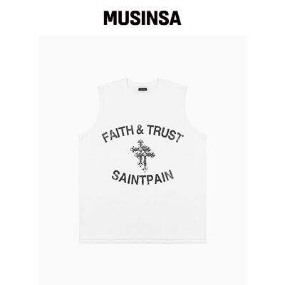 SAINTPAIN SP Air Cotton Face & Trust 无袖白韩国官网直邮进口