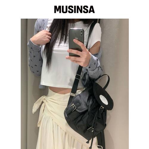 LOTSYOU 怀旧胖胖背包 黑色 MUSINSA韩国官网直邮进口