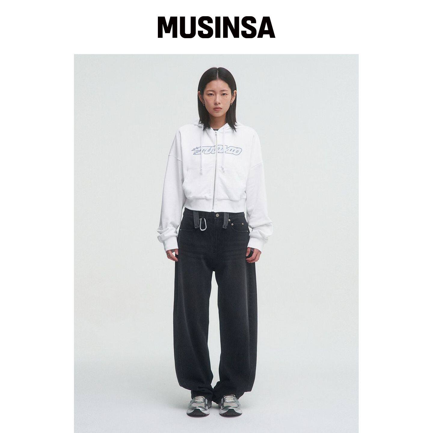 TUOMIO 印花连帽拉链卫衣[白色] MUSINSA韩国官网直邮进口