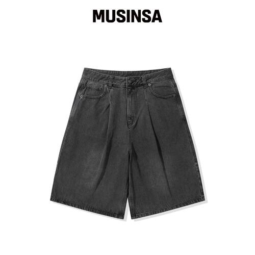 CGP 水洗黑色牛仔短裤 MUSINSA韩国直邮官方正品