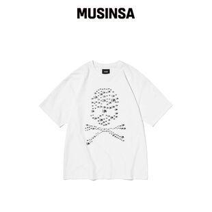 SUADE ALBINO SKULL TEE [象牙色]韩国官网直邮进口
