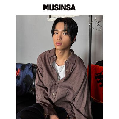 UNTITLED SEOUL 迪凯眼孔衬衫 棕色 MUSINSA韩国官网直邮进口