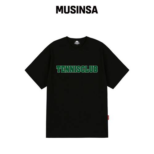 TRIPSHION TENNIS CLUB T恤 - 黑色韩国官网直邮进口MUSINSA