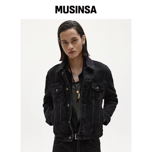 LMOOD PALKO 牛仔夹克 立体黑色 MUSINSA韩国官网直邮进口