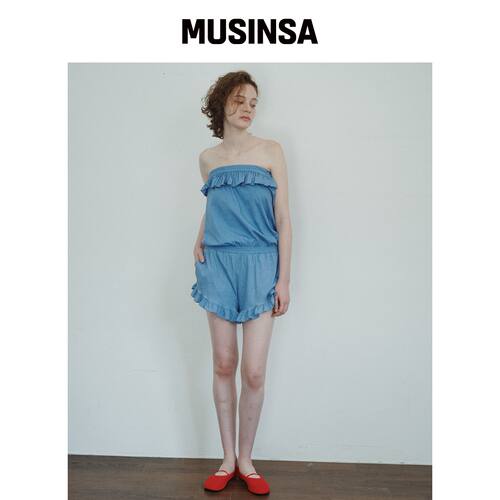 FUNFROMFUN 水洗连体裤，蓝色 MUSINSA韩国直邮官方正品