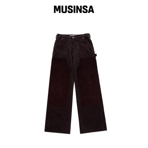 THEMUSEUMVISITOR 棉绒麂皮工装裤（棕色） MUSI韩国官网直邮进口