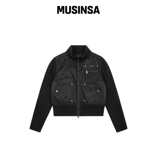 AAKAM 针织尼龙外套（黑色） MUSINSA韩国直邮官方正品