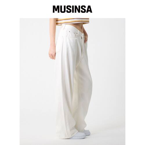 UNKNOWN PLANET 日常棉质白色裤子 MUSINSA韩国直邮官方正品