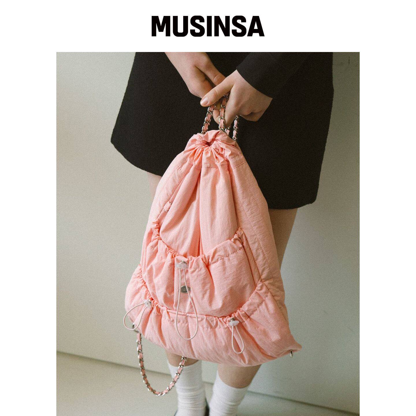 YUPPE 丝带链背包_粉色 MUSINSA韩国直邮官方正品