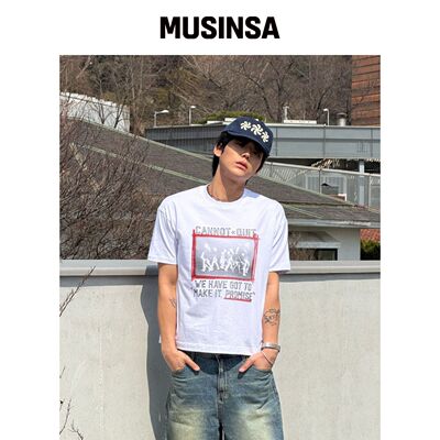 AMOU MARKING BOX 短袖T恤 白色 MUSINSA韩国官网直邮进口