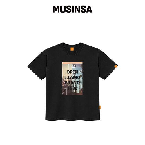 LLAMO 1980短袖T恤男女通用大码 S~4XL MUSINSA韩国官网直邮进口