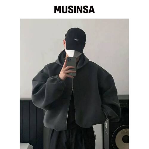 NUS YEI 连帽外套（炭灰色） MUSINSA韩国官网直邮进口