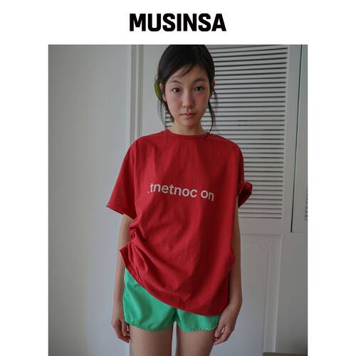 NOCONTENT 391. REVERSE 大logo T恤 _ RED MUSI韩国官网直邮进口