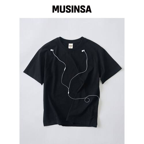 ANALOG MOOD 软款纯色短袖T恤（黑色） MUSINSA韩国直邮官方正品