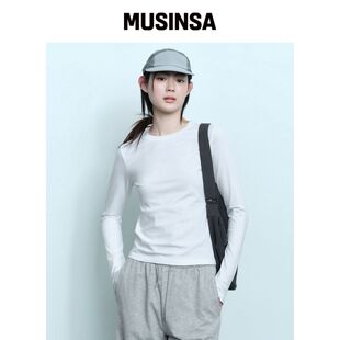 MUSINSA STANDARD WOMAN UV防护 女款修身圆领长韩国官网直邮进口